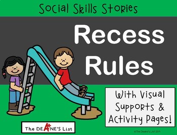 Preview of SOCIAL SKILLS STORY "Recess Rules" for Appropriate Behavior & Playground Safety