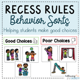 Recess Rules: Playground Behavior Sort | SEL Activity | Ru