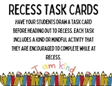 Recess Task Cards