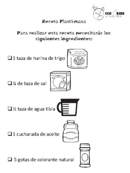 Receta casera de plastilina Plasti-masa by Eco Kids Crea Descubre