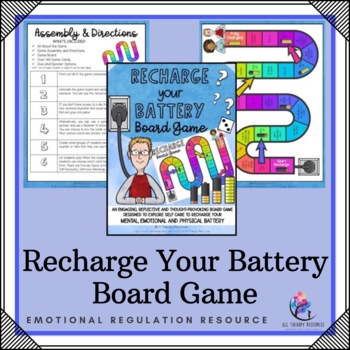 Preview of Recharge Your Battery Board Game - Self Care SEL Back to School Activity