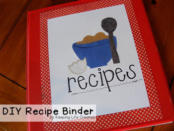 Preview of Recipe Binder Categories