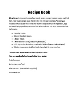 Preview of Recipe Book Project