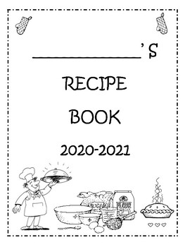 blank recipe book cover
