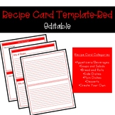 Recipe Template Family and Consumer Science and other subjects