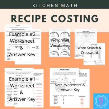Preview of Recipe Costing - pounds (lb) and ounces (oz) (FCS, Culinary, Hospitality, Food)