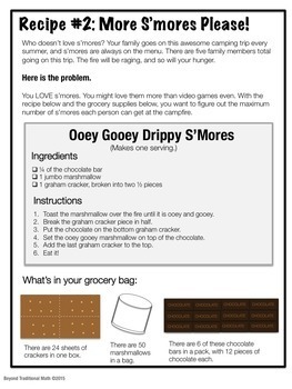 grade fractions for 4 equivalent worksheets math Recipe Fraction Problem Disasters! Benchmark/Equivalent