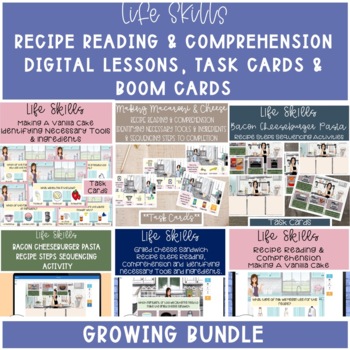 Preview of Recipe Reading, Comprehension, Identification of Needs and Sequencing BUNDLE