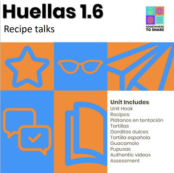 Preview of Recipe Talks for Spanish 3 and Spanish 4 students Huellas 1.6