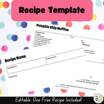 Preview of Recipe Template