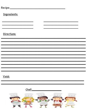 Writing A Cookbook Template from ecdn.teacherspayteachers.com