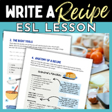 Recipe Writing and Cooking Vocabulary Lesson for ESL