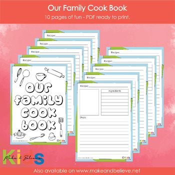 Preview of Recipe book, home, distance learning, activity, resource, learn, cook
