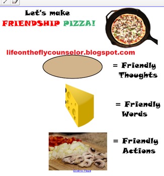 Preview of Recipe for Friendship/Friendship Pizza SMARTboard lesson
