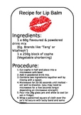 Recipe for Lip Balm