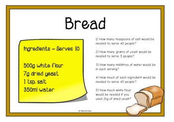 Recipes - Ratio and Proportion by Treetop Resources | TpT