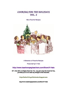 Preview of Recipes for Christmas FREE recipe booklet