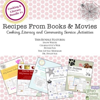 Preview of Recipes from Books and Movies #1 - Cooking, Literacy and Service Activities