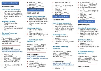 Preview of Reciprocal Reading Role Bookmarks