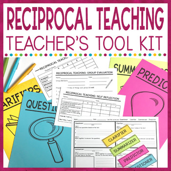 Preview of Reciprocal Teaching Graphic Organizers | Role Cards Included