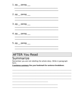 Reciprocal Teaching Worksheet by Suzanne Johnson | TpT