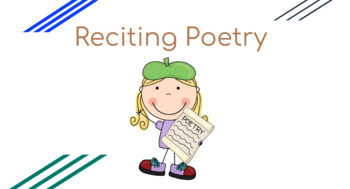 Preview of Reciting Poetry Lesson and Graphic Organizer