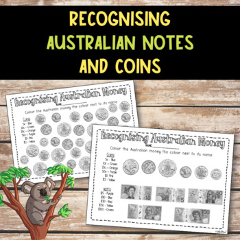 recognising australian money worksheet by littlemisst tpt