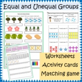 Recognising & making equal groups differentiated worksheet