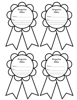 Recognition Ribbon by Reading Seedlings | TPT