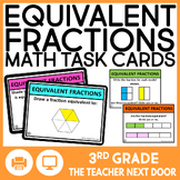 3rd Grade Equivalent Fractions Task Cards - Equivalent Fra