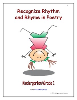 Preview of Recognize Rhythm and Rhyme in Poetry: Introduce/Practice/Assess