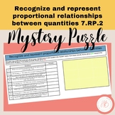 Recognize and represent proportional relationships Mystery