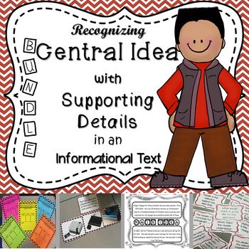 Preview of Recognizing Central Idea with Supporting Details - Informational Text (BUNDLE)