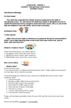 Preview of Recognizing Count Nouns and Mass Nouns