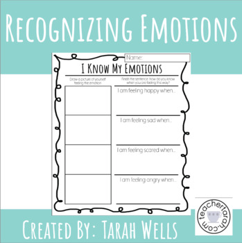 Preview of Recognizing Emotions