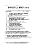 Recognizing & Improving Sentence Structure