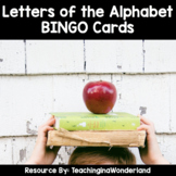 Recognizing Letters of the Alphabet Bingo Cards