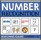 Recognizing Numbers 1-20 Matching Game - One to One Corres