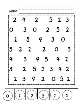 Numbers 1 to 5 Pattern