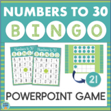 Number Recognition Tens Frames Math Bingo Game Numbers to 30