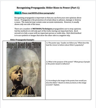 Preview of Recognizing Propaganda (WWII)