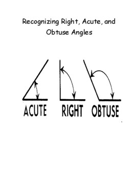 Recognizing Right, Acute, and Obtuse Angles