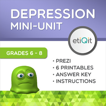 Preview of Mental Health Mini-Unit: Depression & Suicide | Prezi & Printable Activities