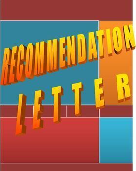 Preview of Recommendation Letter (Student) {EDITABLE)