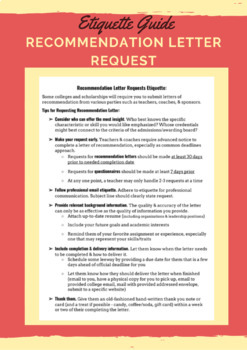 Preview of Recommendation Requests Etiquette for Students