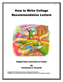 Preview of Recommendations: How to Write Recommendation Letters for College Applications