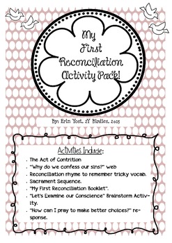 Reconciliation Activity Pack by Miss Yost's 2nd grade Nest | TpT