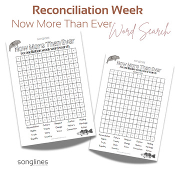 Preview of Reconciliation Week 'Now More Than Ever' Word Search