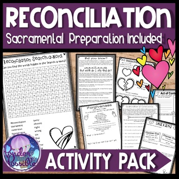 Preview of Sacrament Reconciliation Worksheets