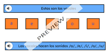 Preview of Reconocimiento de vocales (Spanish)